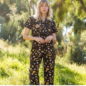 Big Bud Press short sleeve jumpsuit in cookbook